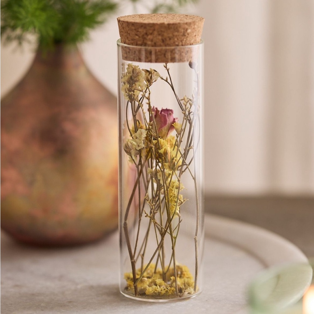 Bottled Faux Floral Bouquet, Rose